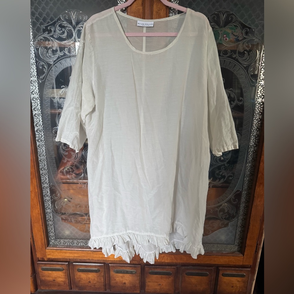 bryn Walker Top with Ruffle Silk Cotton